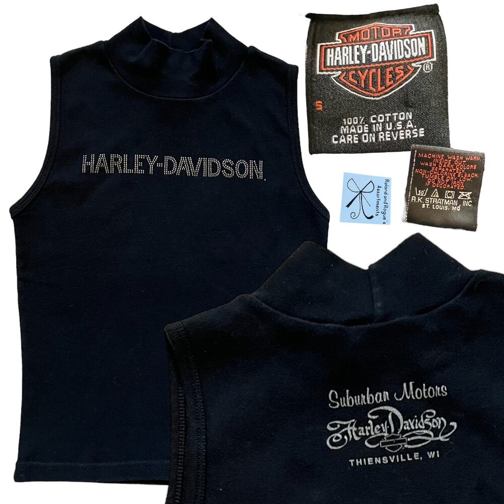 Harley-Davidson Sleeveless Mockneck Top Sz S